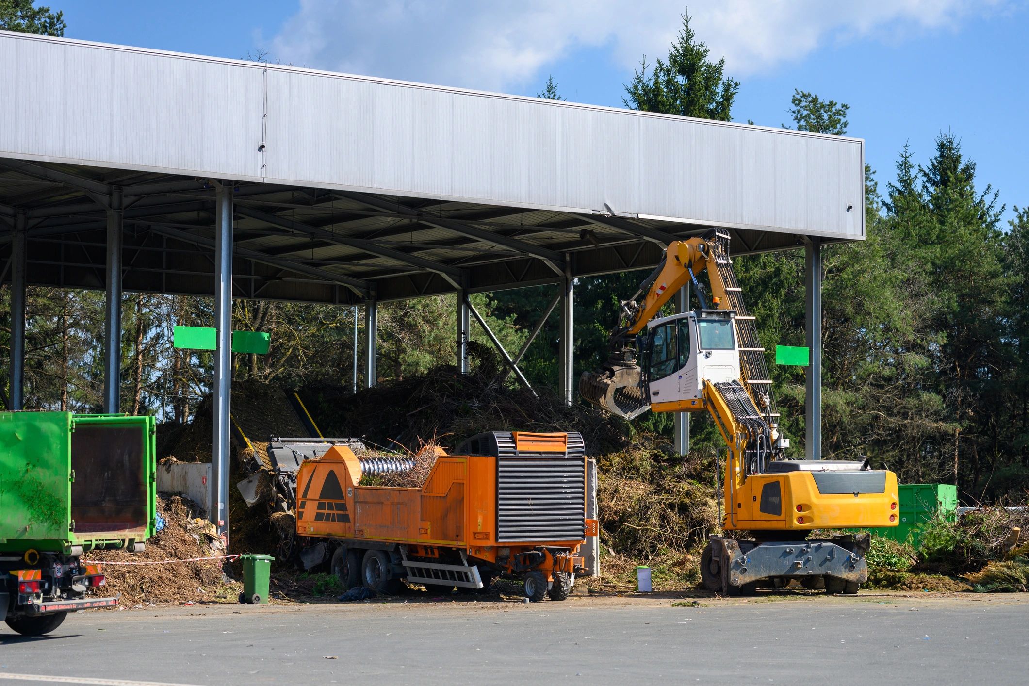 Industrial recycling and materials handling facility